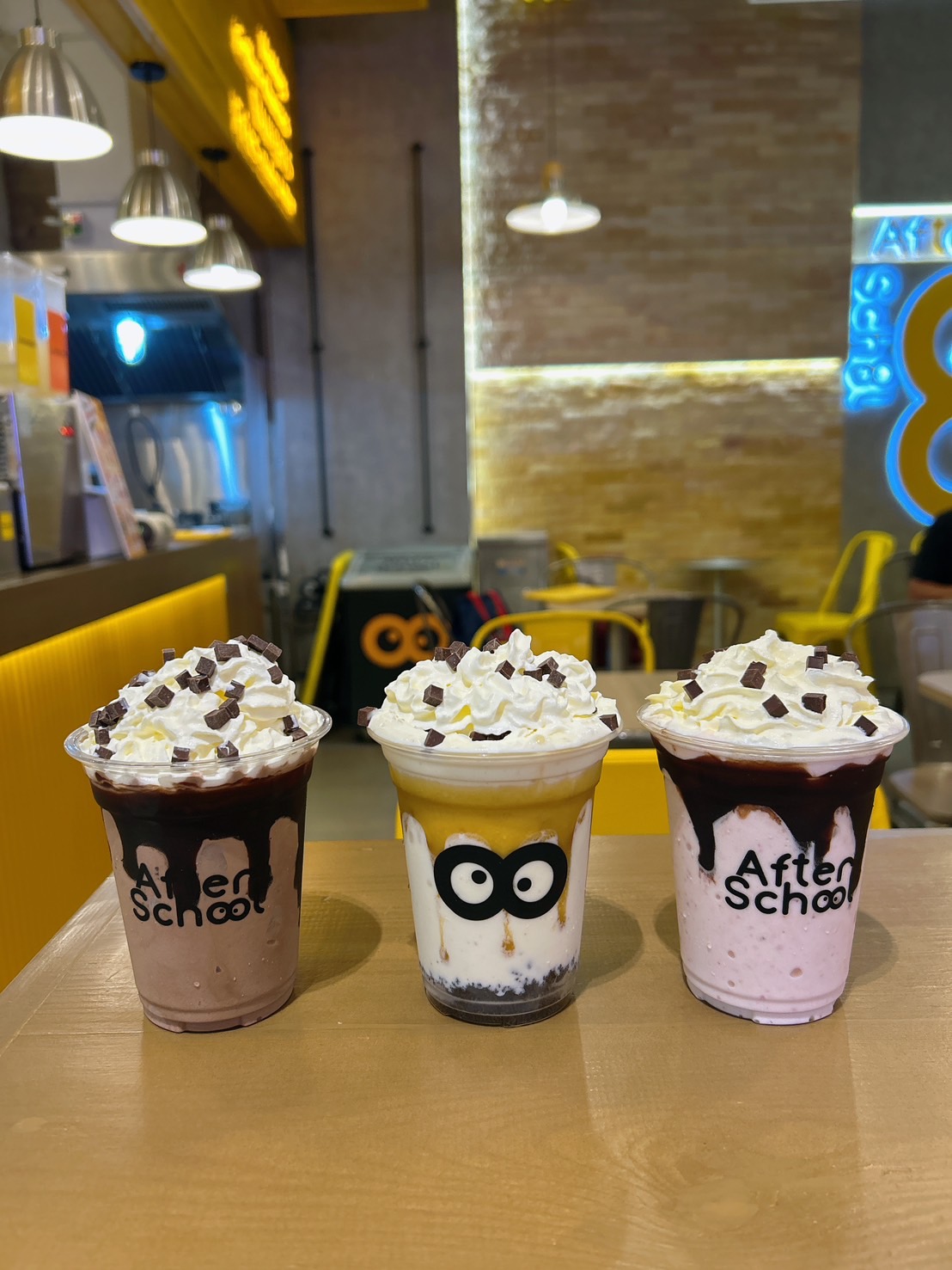 Retail display at a cafe partner